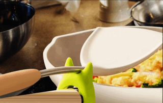 Silicone Handle Spatula Clip Heat Resistance Non-Slip Silicone Pot Spoon Pan Holder Rest
