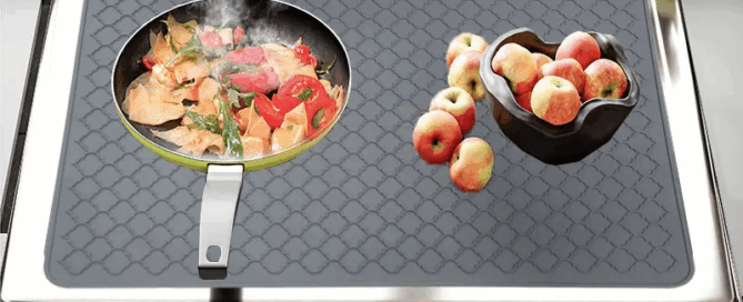 Silicone Induction Cooktop Protector Mat Kitchen Drain Top Cover