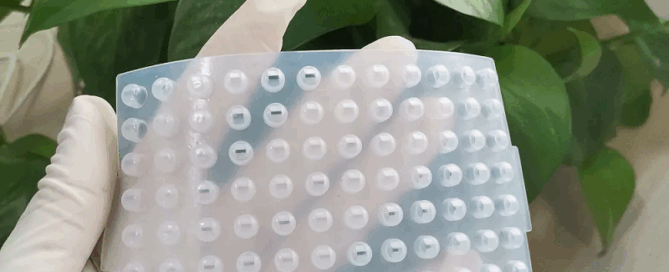 Silicone Round Well Mat 96 Well Pcr Plate Lid Re-sealable Silicone Sealing Mat for Pcr Plate
