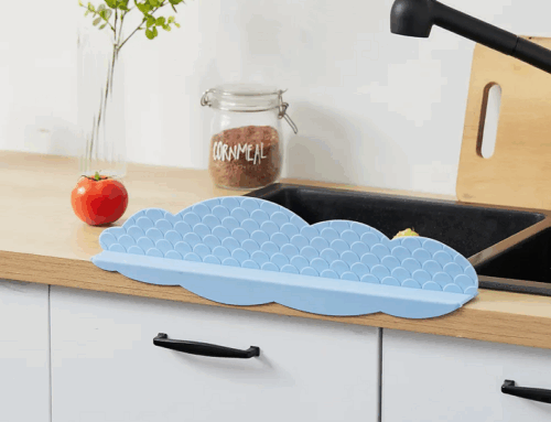 Silicone Sink Splash Guard with Suction Cup for Kitchen Silicone Sink Edge Barrier
