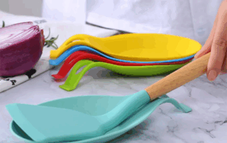 Silicone Spoon Rest Fork Spatula Silicone Rack Shelf Chopsticks Spoon Silicone Holder