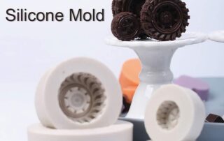Silicone Tire Fondant Mold Round Car Truck Tractor Wheel Shape Silicone Mold for Sugarcraft Cake Decorating