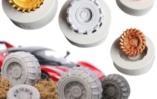 Silicone Tire Fondant Mold Round Car Truck Tractor Wheel Shape Silicone Mold for Sugarcraft Cake Decorating