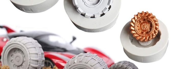 Silicone Tire Fondant Mold Round Car Truck Tractor Wheel Shape Silicone Mold for Sugarcraft Cake Decorating