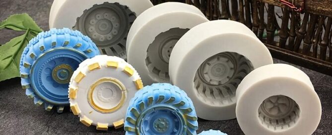 Silicone Tire Fondant Mold Round Car Truck Tractor Wheel Shape Silicone Mold for Sugarcraft Cake Decorating