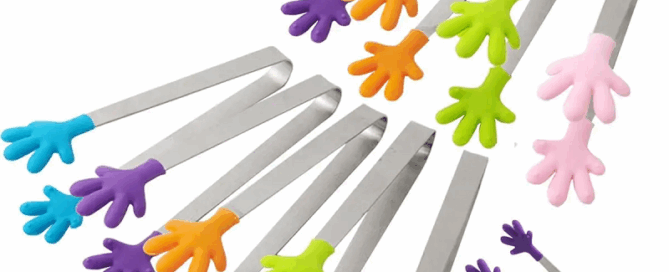 Stainsteel Silicone Palm Tong Hand Shape Silicone Food Kid Tongs for Sugar Ice Cube