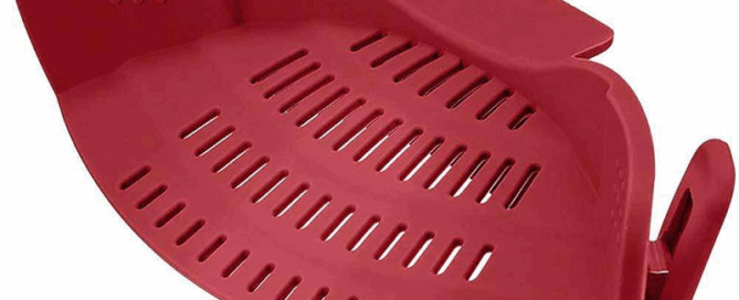 Kitchen Silicone Pot Strainer Silicone Pasta Strainer Adjustable Silicone Clip-on Strainer for Pots