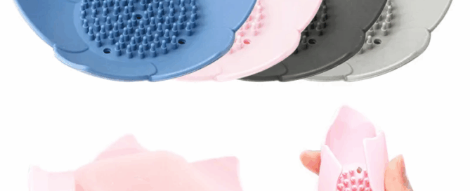 Self Draining Soap Dish Easy Clean Silicone Bathroom Soap Holder Silicone Lotus Soap Base
