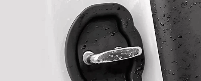 Universal Anti-Rust Shock-Absorbing Buffer Pad Exterior Car Door Lock Protective Silicone Cover