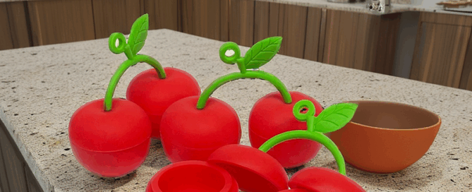 10ML Cherry Silicone Keyring Newly Designed Silicone Food Storage Silicone Container