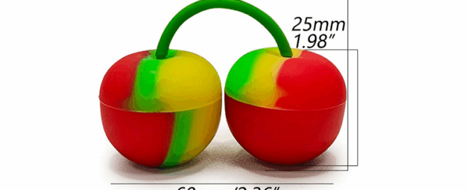 10ML Cherry Silicone Keyring Newly Designed Silicone Food Storage Silicone Container