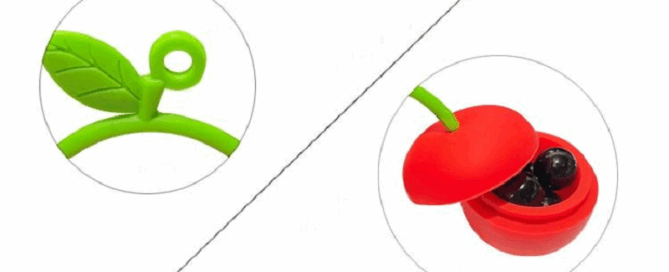 10ML Cherry Silicone Keyring Newly Designed Silicone Food Storage Silicone Container