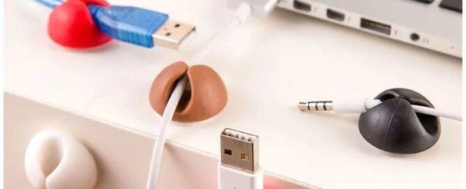 Silicone Cable Holder Clip Desktop Wall Round USB Wire Cord Rubber Socket Organizer Retainer Clamps Collation