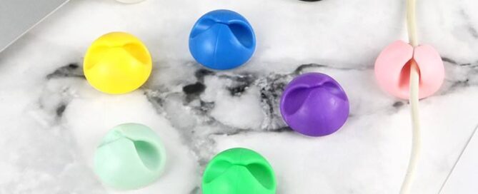 Silicone Cable Holder Clip Desktop Wall Round USB Wire Cord Rubber Socket Organizer Retainer Clamps Collation