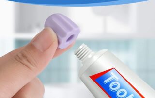 Food Grade Silicone Toothpaste Cap Self-Closing Toothpaste Silicone Squeezer Dispenser for Bathroom