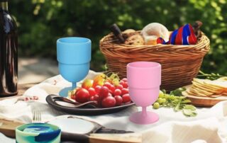Portable Silicone Wine Cups Reusable Silicone Beer Whiskey Cups Shatterproof Wine Cups for Travel Camping Picnic
