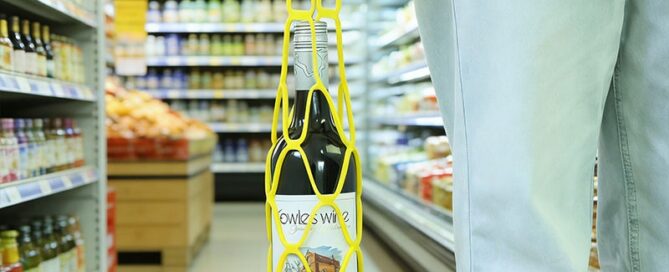 Silicone Heat Insulation Pad Silicone Foldable Breathable Wine Bottle Carrier Carry Bag