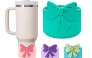 Butterfly‑pattern Silicone Cup Sleeve Cup Identifier Silicone Cup Boots Suitable for 40oz Tumble