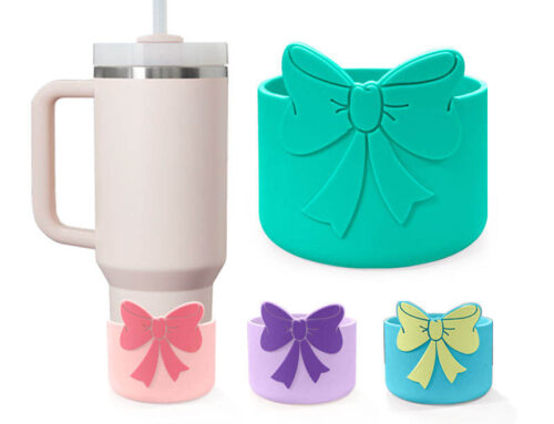 Butterfly‑pattern Silicone Cup Sleeve Cup Identifier Silicone Cup Boots Suitable for 40oz Tumble