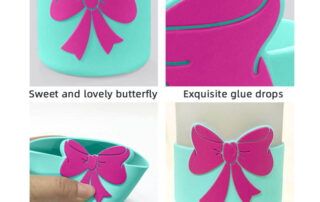 Butterfly‑pattern Silicone Cup Sleeve Cup Identifier Silicone Cup Boots Suitable for 40oz Tumble