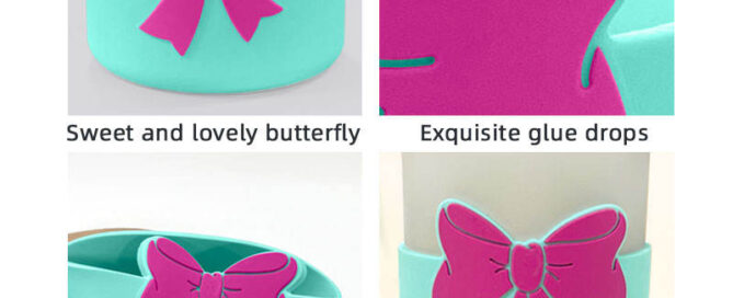 Butterfly‑pattern Silicone Cup Sleeve Cup Identifier Silicone Cup Boots Suitable for 40oz Tumble