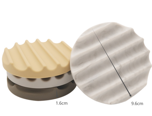 Round Tea Coffee Drink Silicone Tablescape Coaster Silicone Mini Soap Dish with Drain for Bathroom