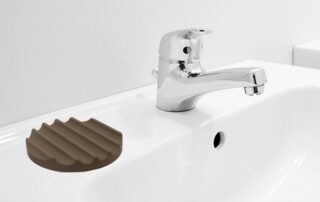 Round Tea Coffee Drink Silicone Tablescape Coaster Silicone Mini Soap Dish with Drain for Bathroom