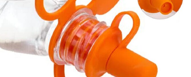 Baby Water Bottle Cap Silicone Bottles Top Spout Adapter for Toddlers Kids and Adults Protects Kids' Mouth