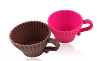 Durable Non-stick Coffee Cup Silicone Mold Wholesale Tea Cup Shape Silicone Muffin Cupcake Molds