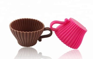 Durable Non-stick Coffee Cup Silicone Mold Wholesale Tea Cup Shape Silicone Muffin Cupcake Molds