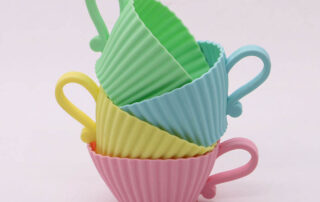 Durable Non-stick Coffee Cup Silicone Mold Wholesale Tea Cup Shape Silicone Muffin Cupcake Molds