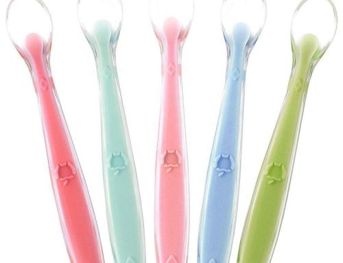 Liquid Silicone Baby Spoon Plastic Core Handle Wrapped In Silicone BPA Free Baby Food Feeder