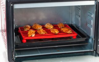 Silicone Coated Roasting Rack Even Heat Easy Clean & Healthy Cooking