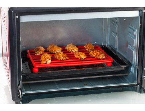 Silicone Coated Roasting Rack Even Heat Easy Clean & Healthy Cooking