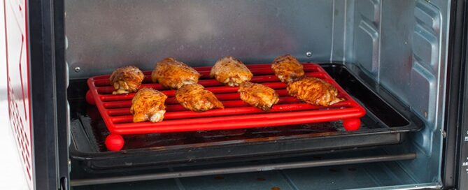 Silicone Coated Roasting Rack Even Heat Easy Clean & Healthy Cooking