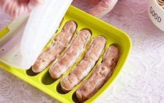 6-Cavity Silicone Sausage Mold Non-stick DIY Hot Dog Maker Homemade Baby Food Steaming Baking Tool