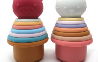 Kids Bath Toy Toddler Silicone Stacker Toy Rainbow Stacking Tower Game Blocks Sets