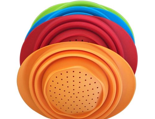 Silicone Kitchen Collapsible Colander Food-Grade Silicone Strainer Space Saver Folding Strainer