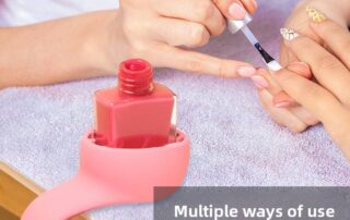 Wearable Anti-Spill Silicone Nail Polish Bottle Holder Nail Polish Bottle Stand Nail Art Tool Base Holder